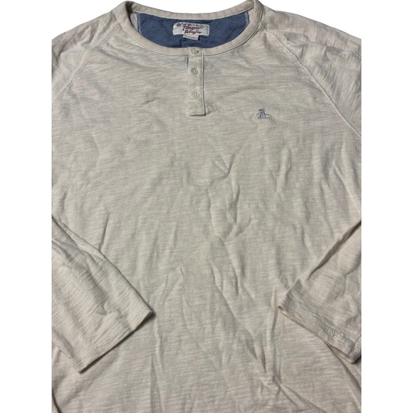 Original Penguin Other - Original Penguin Mens XL Long Sleeve Slub Henley Shirt Oatmeal Heather XL
